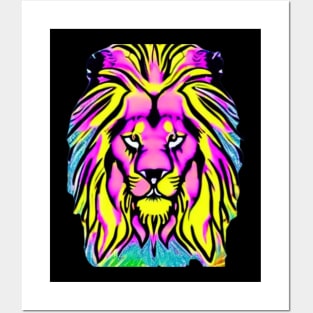 Lion King Psychedelic Posters and Art